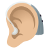 🦻🏼 ear with hearing aid: medium-light skin tone display on JoyPixels